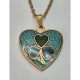ENAMEL NECKLACE CELTIC SHAMROCK HEART